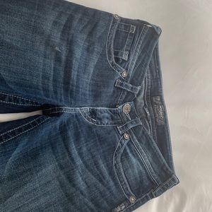 Silver slight bell bottom jeans